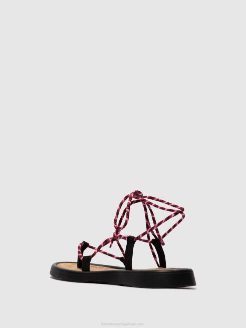 preto (roxo) L02L550 sandália com cadarço tace874 Fly London mulheres