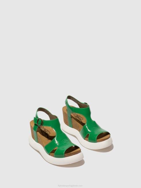 verde L02L502 sandália fivela gova962 Fly London mulheres