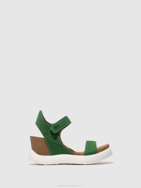 verde limão L02L399 sandálias de velcro gogo967 Fly London mulheres