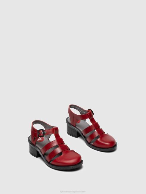 vermelho L02L412 sandálias com tira em t cahy195 Fly London mulheres