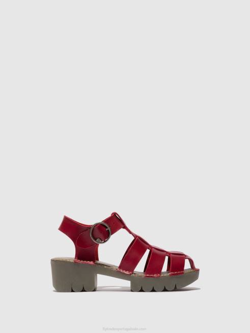 vermelho L02L416 sandálias com tiras emme511 Fly London mulheres