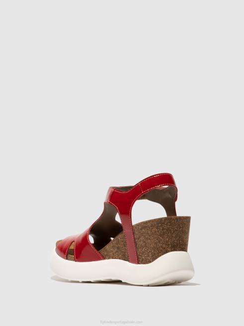 vermelho L02L495 sandália fivela gova962 Fly London mulheres