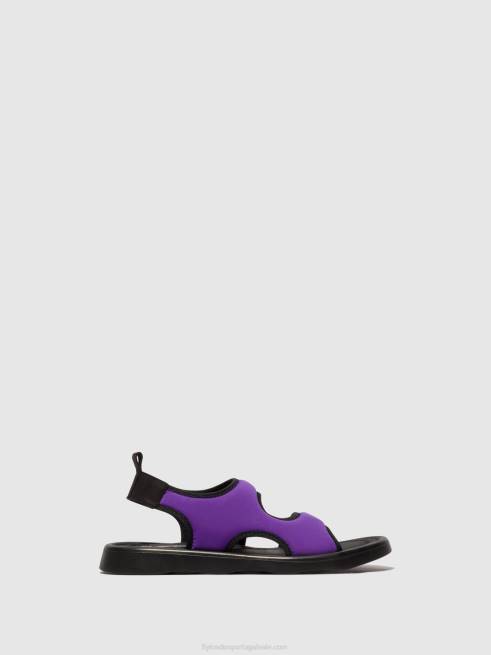 viola/preta L02L452 sandália rasteira treq930 Fly London mulheres