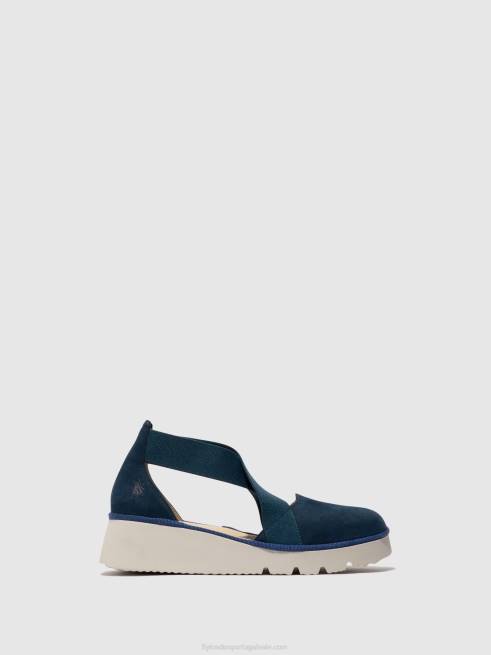 azul L02L662 sapatos elásticos pacy415 Fly London mulheres