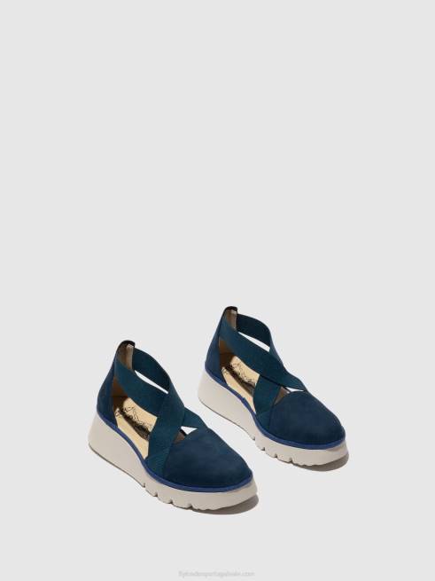 azul L02L662 sapatos elásticos pacy415 Fly London mulheres