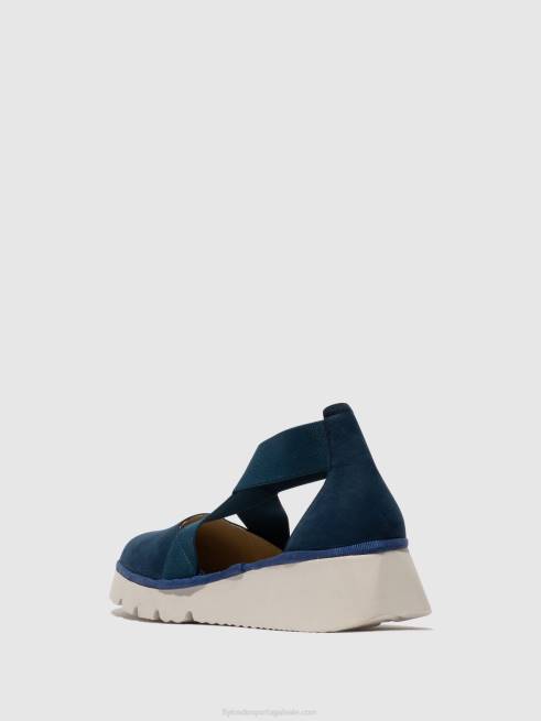 azul L02L662 sapatos elásticos pacy415 Fly London mulheres