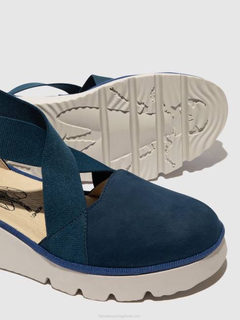 azul L02L662 sapatos elásticos pacy415 Fly London mulheres
