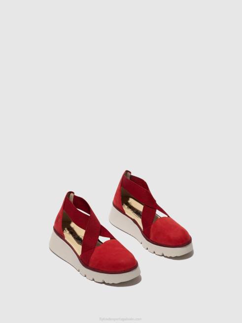 batom vermelho L02L660 sapatos elásticos pacy415 Fly London mulheres
