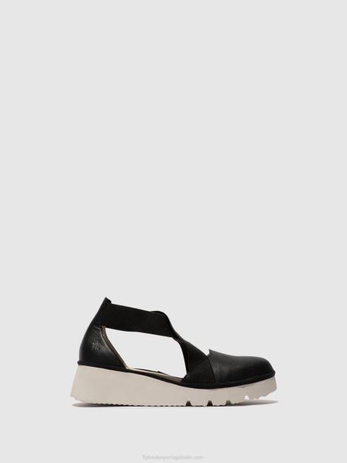 preto L02L661 sapatos elásticos pacy415 Fly London mulheres