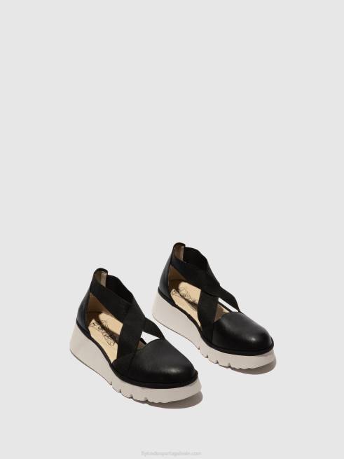 preto L02L661 sapatos elásticos pacy415 Fly London mulheres