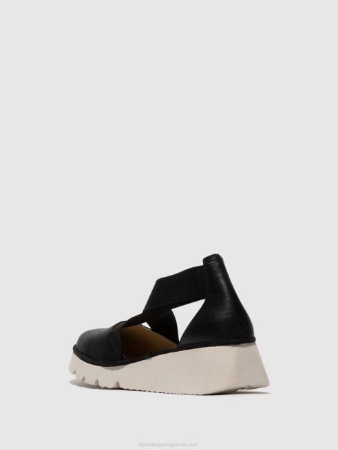 preto L02L661 sapatos elásticos pacy415 Fly London mulheres