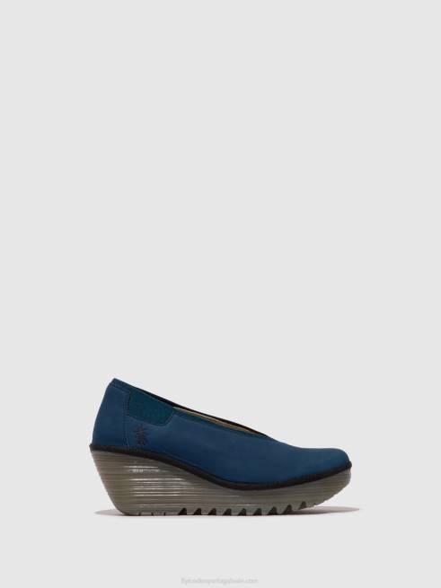 azul L02L631 sapato sem cadarço yoza438 Fly London mulheres
