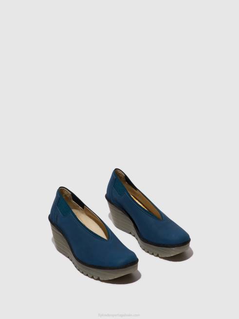 azul L02L631 sapato sem cadarço yoza438 Fly London mulheres
