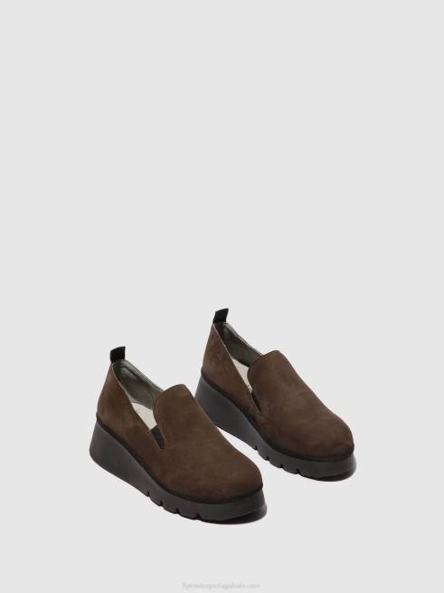 dk. taupe L02L667 sapato sem cadarço pece406 Fly London mulheres