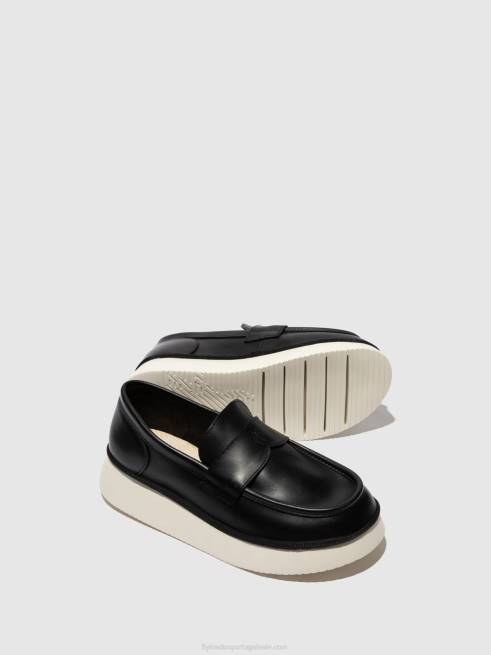 preto L02L637 sapato sem cadarço coaf418 Fly London mulheres