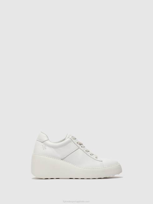 branco L02L721 tênis com cadarço delf580 Fly London mulheres
