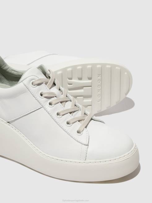 branco L02L721 tênis com cadarço delf580 Fly London mulheres