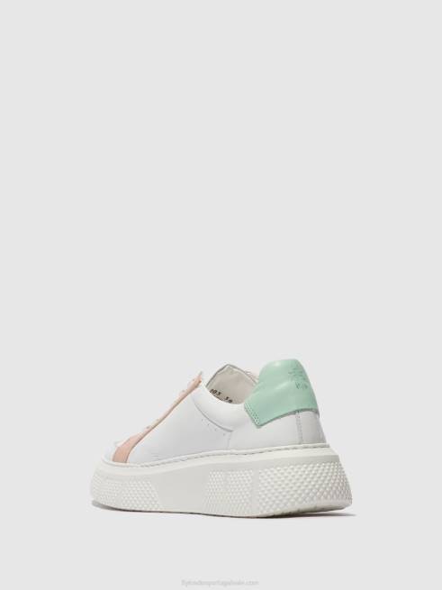 branco/nude/mint L02L758 tênis com cadarço emmy510 Fly London mulheres