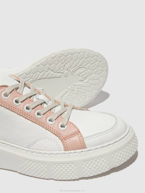 branco/nude/mint L02L758 tênis com cadarço emmy510 Fly London mulheres