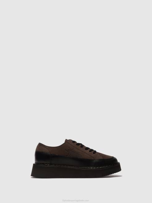 cinza escuro L02L724 tênis com cadarço cuda099 Fly London mulheres