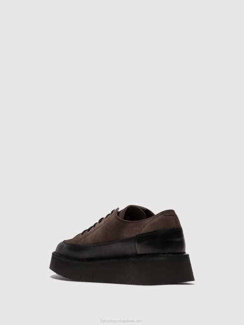cinza escuro L02L724 tênis com cadarço cuda099 Fly London mulheres