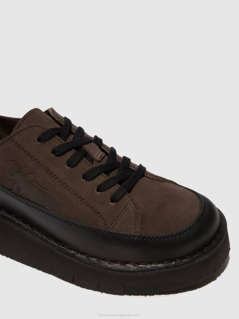 cinza escuro L02L724 tênis com cadarço cuda099 Fly London mulheres