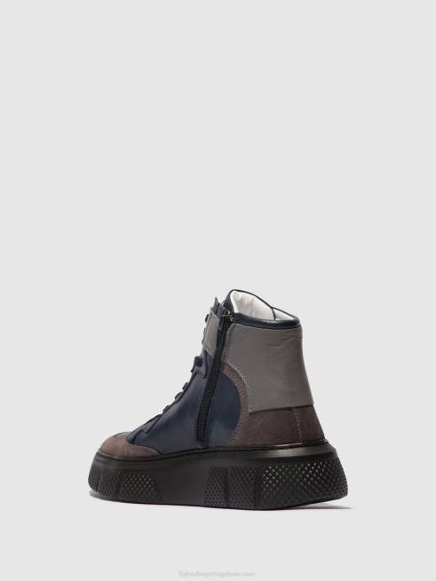 cinza/marinho/cinza L02L733 tênis com cadarço eppe531 Fly London mulheres