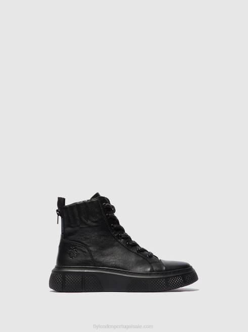 dublin black L02L762 tênis com cadarço erby484 Fly London mulheres