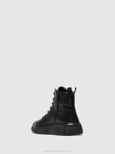dublin black L02L762 tênis com cadarço erby484 Fly London mulheres