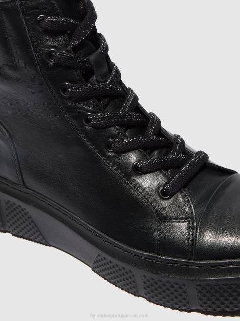 dublin black L02L762 tênis com cadarço erby484 Fly London mulheres
