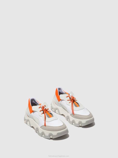 esbranquiçado/coral L02L748 tênis elástico fian634 Fly London mulheres