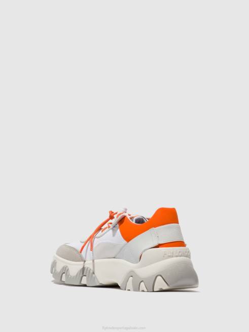 esbranquiçado/coral L02L748 tênis elástico fian634 Fly London mulheres