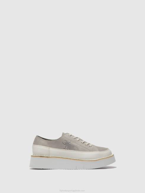 esbranquiçado/nuvem L02L723 tênis com cadarço cuda099 Fly London mulheres