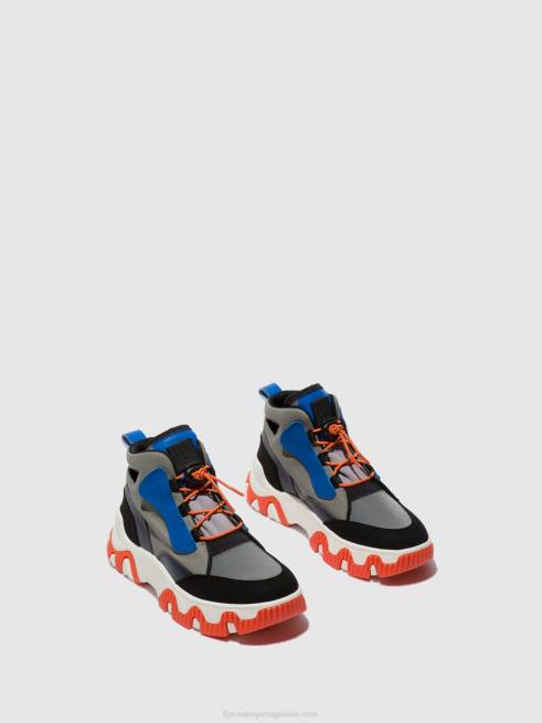 multi cinza/azul/laranja L02L766 tênis hi-top feny633 Fly London mulheres