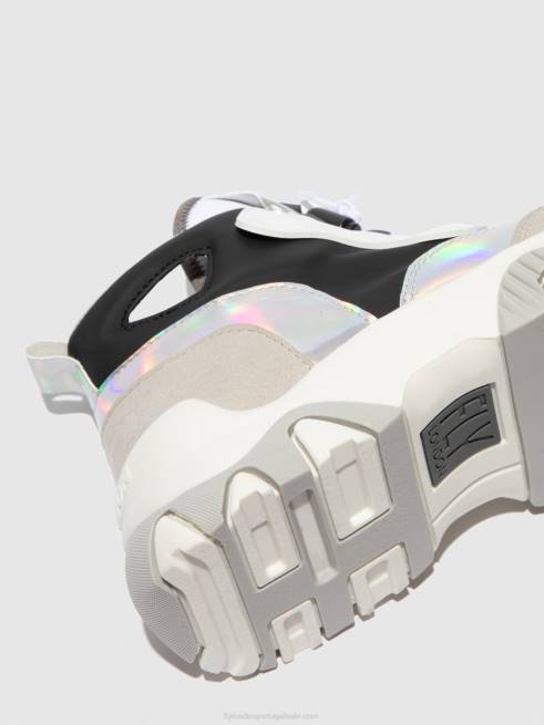 multi esbranquiçado L02L775 tênis hi-top feny633 Fly London mulheres