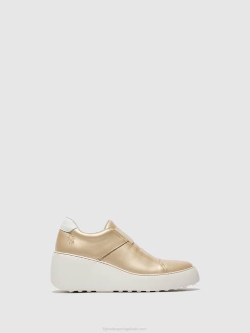 ouro L02L731 tênis elásticos dito581 Fly London mulheres