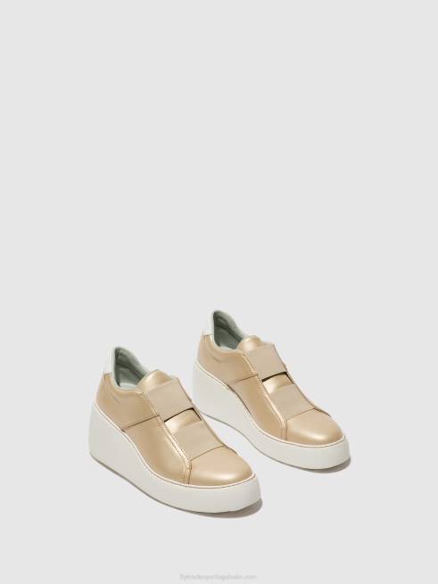 ouro L02L731 tênis elásticos dito581 Fly London mulheres