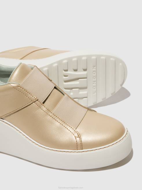 ouro L02L731 tênis elásticos dito581 Fly London mulheres