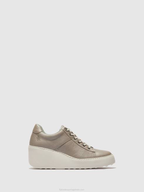 prata L02L720 tênis com cadarço delf580 Fly London mulheres