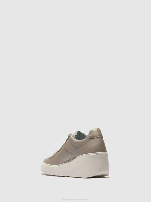 prata L02L720 tênis com cadarço delf580 Fly London mulheres