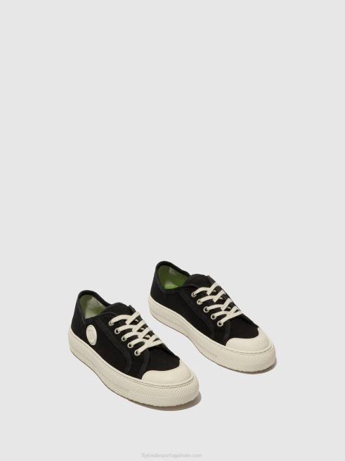 preto L02L742 tênis com cadarço tere557 Fly London mulheres