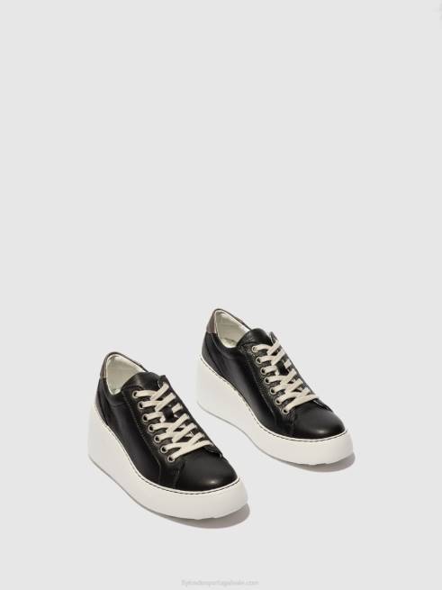 preto L02L770 tênis com cadarço dile450 brito Fly London mulheres