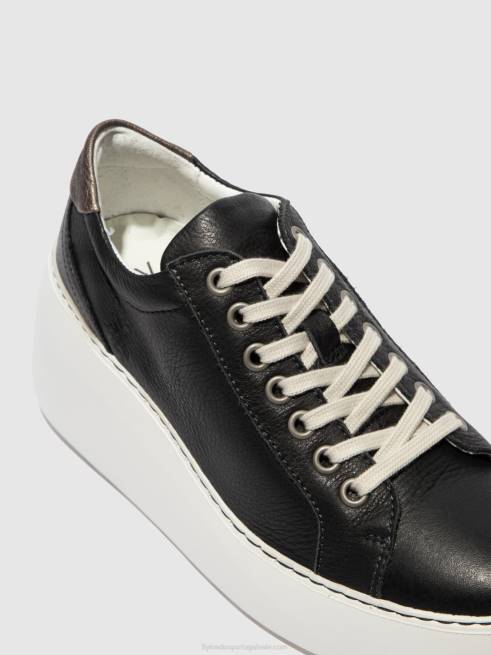 preto L02L770 tênis com cadarço dile450 brito Fly London mulheres